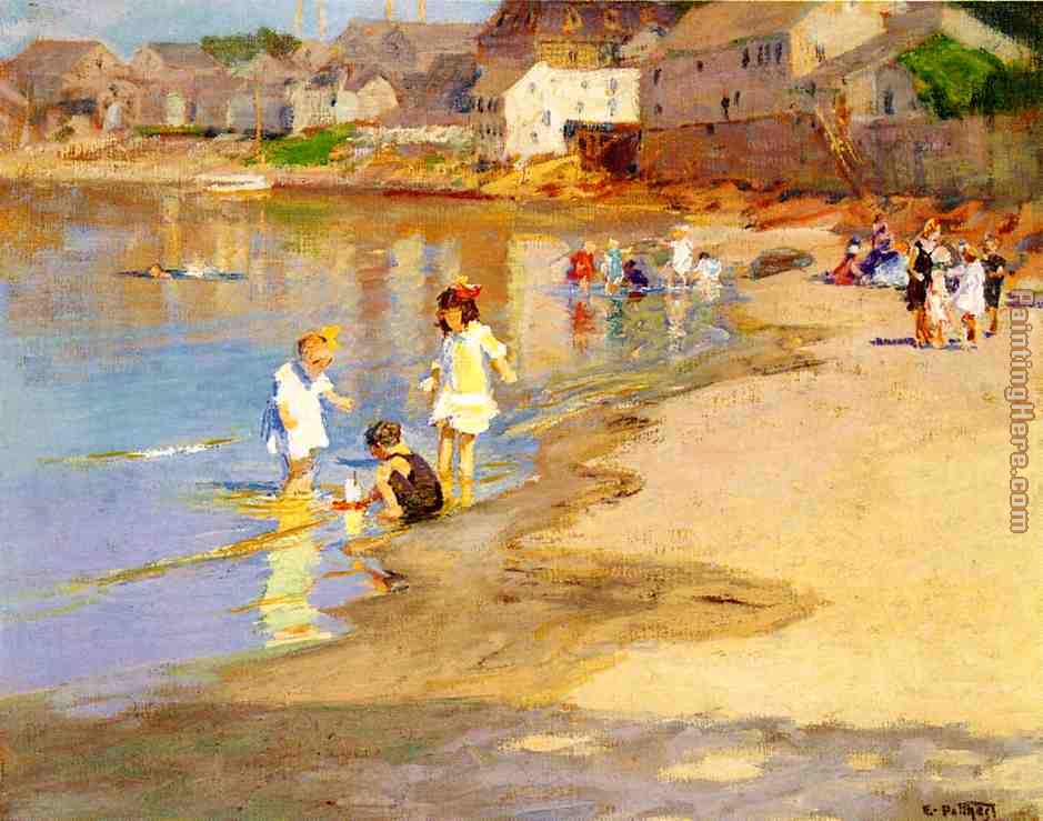At the Beach painting - Edward Henry Potthast At the Beach art painting